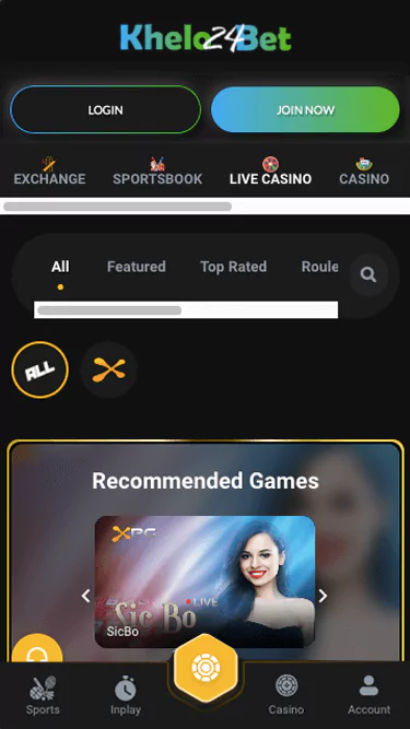 Khelo24Bet app casino games